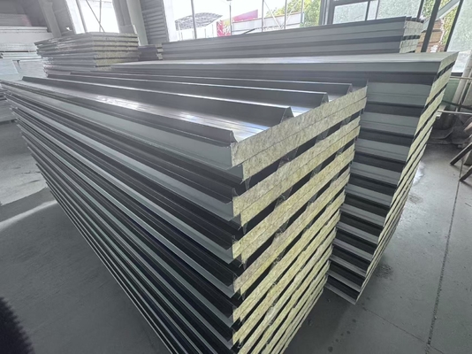 Rock Wool Corrugated Board A1 Fireproof Thermal Insulation Panel With 0.020-0.024 W/mK Thermal Conductivity